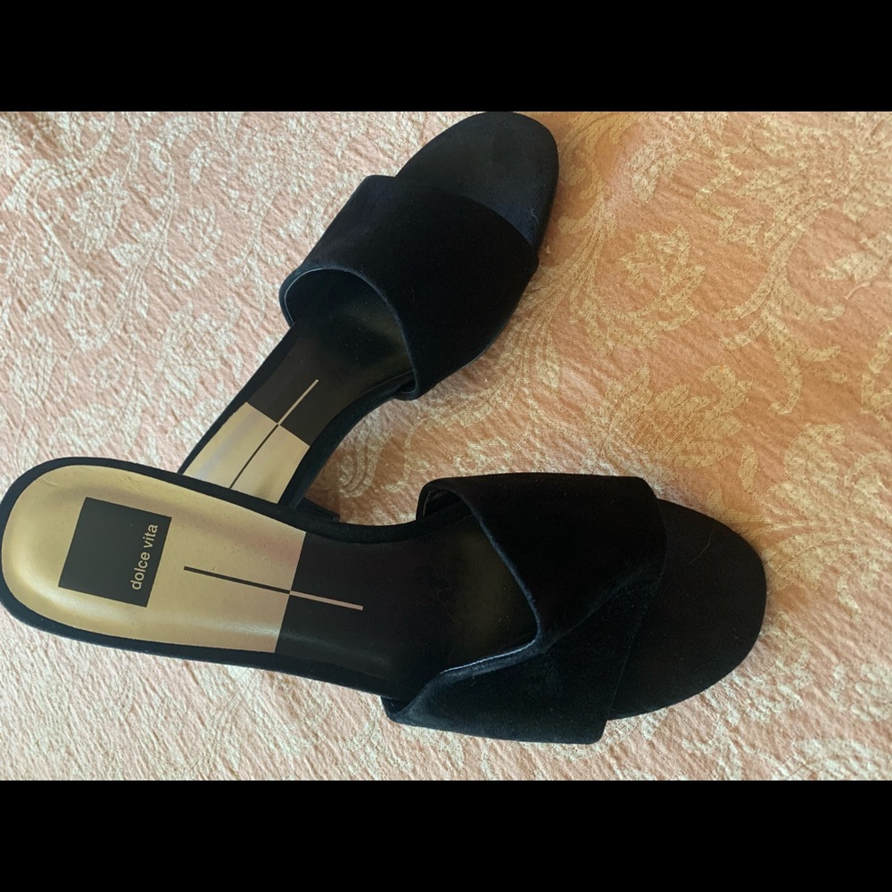Dolce Vita slip on mule suede sandals